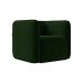 Kit 2 Poltronas Decorativas Sala de Estar Trinidad Base Fixa Veludo Verde G33 - Gran Belo