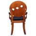 Kit 2 Poltronas Decorativas Sala de Jantar Teseu Madeira Maciça Poliéster Preto/Imbuia G42 - Gran Belo