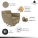 Kit 2 Poltronas Decorativas Valentina Sala de Estar Giratória Couro Avelã G40 - Gran Belo