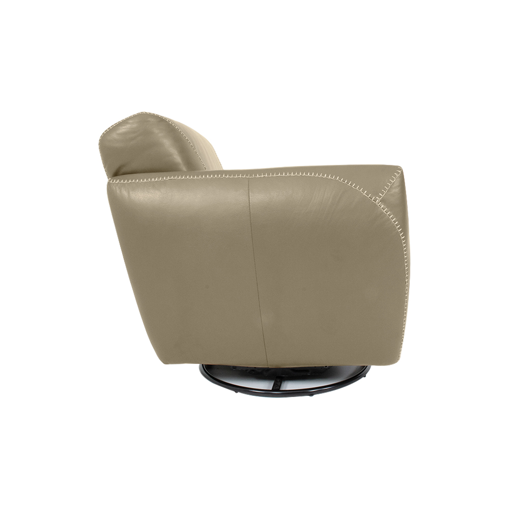 Kit 2 Poltronas Decorativas Valentina Sala de Estar Giratória Couro Avelã G40 - Gran Belo