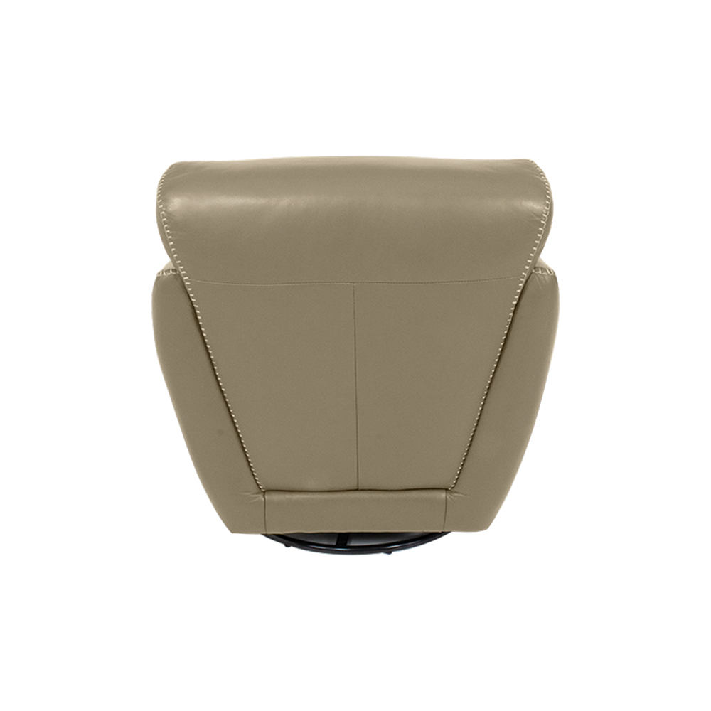 Kit 2 Poltronas Decorativas Valentina Sala de Estar Giratória Couro Avelã G40 - Gran Belo