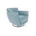 Kit 2 Poltronas Decorativas Valentina Sala de Estar Giratória Couro Azul Celeste G40 - Gran Belo