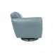 Kit 2 Poltronas Decorativas Valentina Sala de Estar Giratória Couro Azul Celeste G40 - Gran Belo