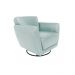 Kit 2 Poltronas Decorativas Valentina Sala de Estar Giratória Couro Azul Claro G40 - Gran Belo