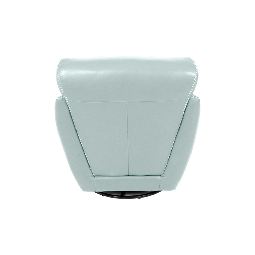 Kit 2 Poltronas Decorativas Valentina Sala de Estar Giratória Couro Azul Claro G40 - Gran Belo