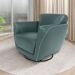 Kit 2 Poltronas Decorativas Valentina Sala de Estar Giratória Couro Azul Majestic G40 - Gran Belo