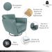 Kit 2 Poltronas Decorativas Valentina Sala de Estar Giratória Couro Azul Majestic G40 - Gran Belo