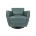 Kit 2 Poltronas Decorativas Valentina Sala de Estar Giratória Couro Azul Majestic G40 - Gran Belo