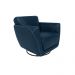 Kit 2 Poltronas Decorativas Valentina Sala de Estar Giratória Couro Azul Marinho Brilho G40 - Gran Belo