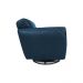 Kit 2 Poltronas Decorativas Valentina Sala de Estar Giratória Couro Azul Marinho Brilho G40 - Gran Belo