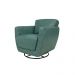 Kit 2 Poltronas Decorativas Valentina Sala de Estar Giratória Couro Azul Turquesa Manchado G40 - Gran Belo