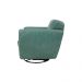 Kit 2 Poltronas Decorativas Valentina Sala de Estar Giratória Couro Azul Turquesa Manchado G40 - Gran Belo