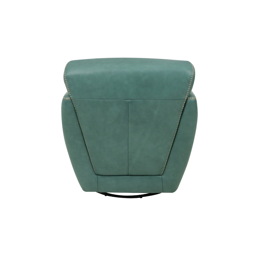 Kit 2 Poltronas Decorativas Valentina Sala de Estar Giratória Couro Azul Turquesa Manchado G40 - Gran Belo