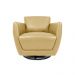 Kit 2 Poltronas Decorativas Valentina Sala de Estar Giratória Couro Bege G40 - Gran Belo