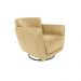 Kit 2 Poltronas Decorativas Valentina Sala de Estar Giratória Couro Bege G40 - Gran Belo