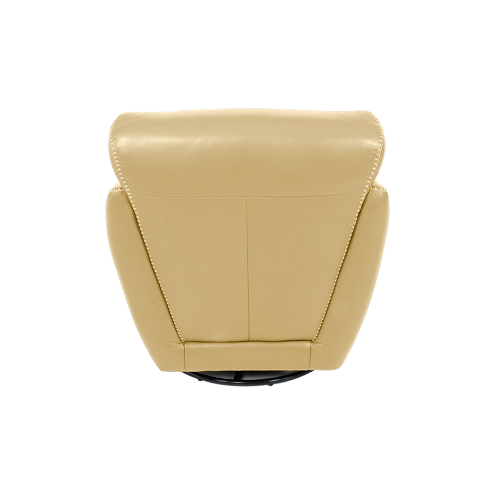 Kit 2 Poltronas Decorativas Valentina Sala de Estar Giratória Couro Bege G40 - Gran Belo