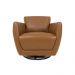 Kit 2 Poltronas Decorativas Valentina Sala de Estar Giratória Couro Caramelo Brilho G40 - Gran Belo