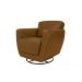 Kit 2 Poltronas Decorativas Valentina Sala de Estar Giratória Couro Caramelo Manchado G40 - Gran Belo