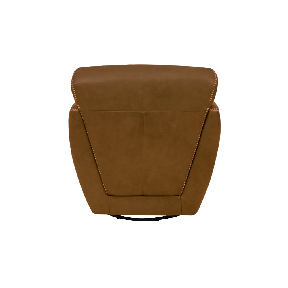Kit 2 Poltronas Decorativas Valentina Sala de Estar Giratória Couro Caramelo Manchado G40 - Gran Belo