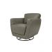 Kit 2 Poltronas Decorativas Valentina Sala de Estar Giratória Couro Chumbo Manchado G40 - Gran Belo
