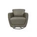 Kit 2 Poltronas Decorativas Valentina Sala de Estar Giratória Couro Chumbo Manchado G40 - Gran Belo