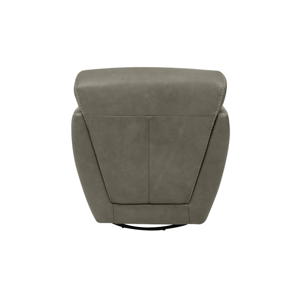 Kit 2 Poltronas Decorativas Valentina Sala de Estar Giratória Couro Chumbo Manchado G40 - Gran Belo
