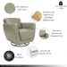 Kit 2 Poltronas Decorativas Valentina Sala de Estar Giratória Couro Cinza Manchado G40 - Gran Belo