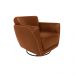 Kit 2 Poltronas Decorativas Valentina Sala de Estar Giratória Couro Conhaque Brilho G40 - Gran Belo