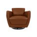 Kit 2 Poltronas Decorativas Valentina Sala de Estar Giratória Couro Conhaque Brilho G40 - Gran Belo