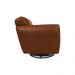 Kit 2 Poltronas Decorativas Valentina Sala de Estar Giratória Couro Conhaque Brilho G40 - Gran Belo