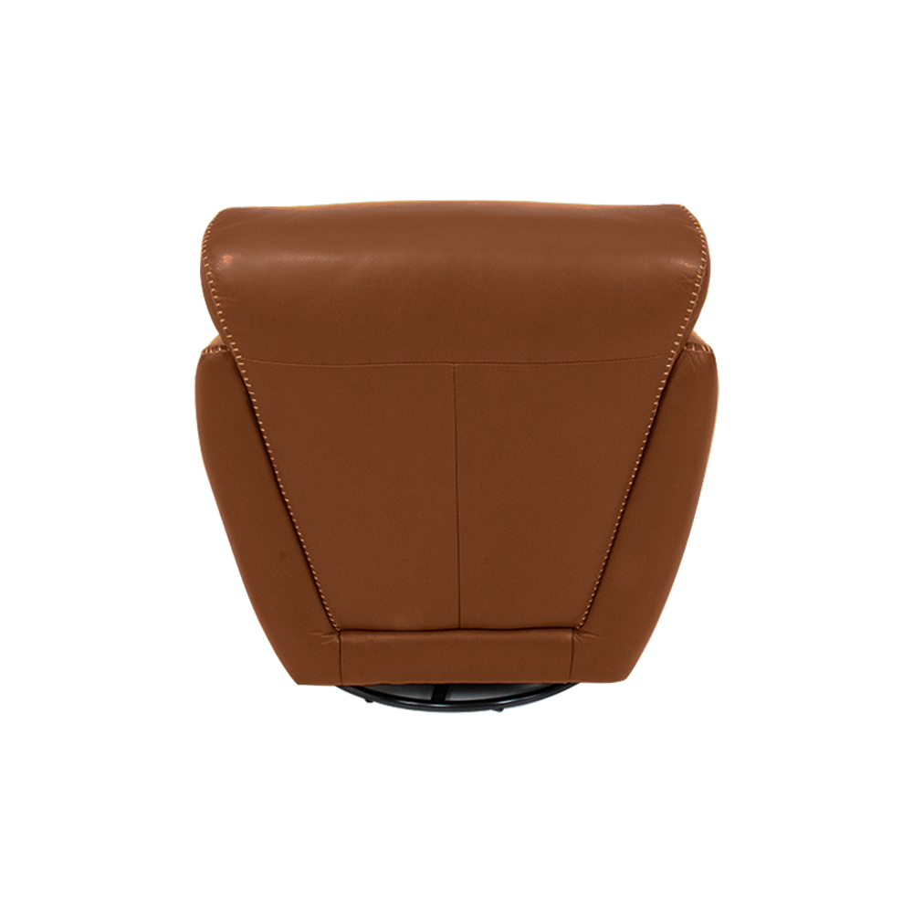 Kit 2 Poltronas Decorativas Valentina Sala de Estar Giratória Couro Conhaque Brilho G40 - Gran Belo
