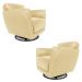 Kit 2 Poltronas Decorativas Valentina Sala de Estar Giratória Couro Creme G40 - Gran Belo