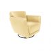 Kit 2 Poltronas Decorativas Valentina Sala de Estar Giratória Couro Creme G40 - Gran Belo