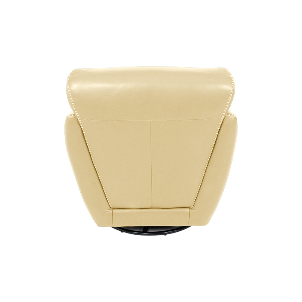 Kit 2 Poltronas Decorativas Valentina Sala de Estar Giratória Couro Creme G40 - Gran Belo