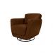 Kit 2 Poltronas Decorativas Valentina Sala de Estar Giratória Couro Marrom Chocolate Manchado G40 - Gran Belo
