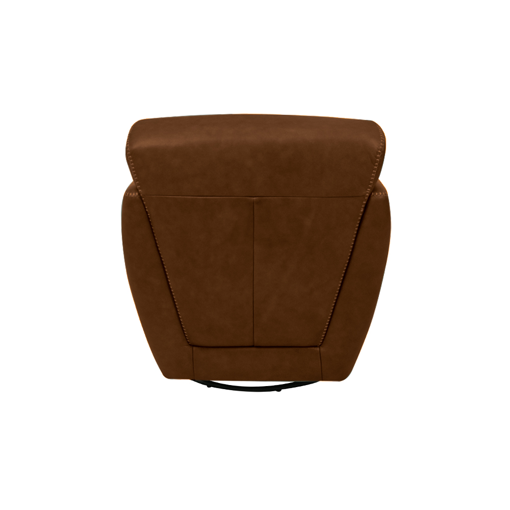 Kit 2 Poltronas Decorativas Valentina Sala de Estar Giratória Couro Marrom Chocolate Manchado G40 - Gran Belo