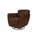 Kit 2 Poltronas Decorativas Valentina Sala de Estar Giratória Couro Marrom Tabaco Manchado G40 - Gran Belo