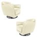 Kit 2 Poltronas Decorativas Valentina Sala de Estar Giratória Couro Off White G40 - Gran Belo