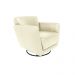 Kit 2 Poltronas Decorativas Valentina Sala de Estar Giratória Couro Off White G40 - Gran Belo