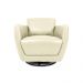 Kit 2 Poltronas Decorativas Valentina Sala de Estar Giratória Couro Off White G40 - Gran Belo