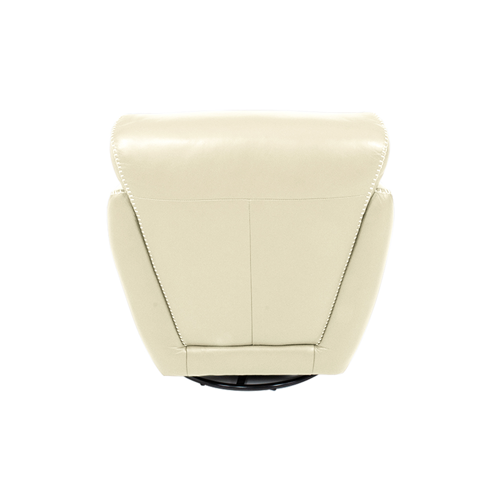 Kit 2 Poltronas Decorativas Valentina Sala de Estar Giratória Couro Off White G40 - Gran Belo