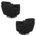Kit 2 Poltronas Decorativas Valentina Sala de Estar Giratória Couro Preto G40 - Gran Belo