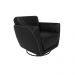 Kit 2 Poltronas Decorativas Valentina Sala de Estar Giratória Couro Preto G40 - Gran Belo