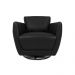 Kit 2 Poltronas Decorativas Valentina Sala de Estar Giratória Couro Preto G40 - Gran Belo