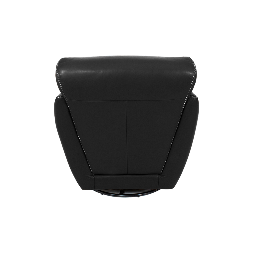 Kit 2 Poltronas Decorativas Valentina Sala de Estar Giratória Couro Preto G40 - Gran Belo