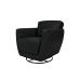Kit 2 Poltronas Decorativas Valentina Sala de Estar Giratória Couro Preto Manchado G40 - Gran Belo