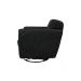 Kit 2 Poltronas Decorativas Valentina Sala de Estar Giratória Couro Preto Manchado G40 - Gran Belo