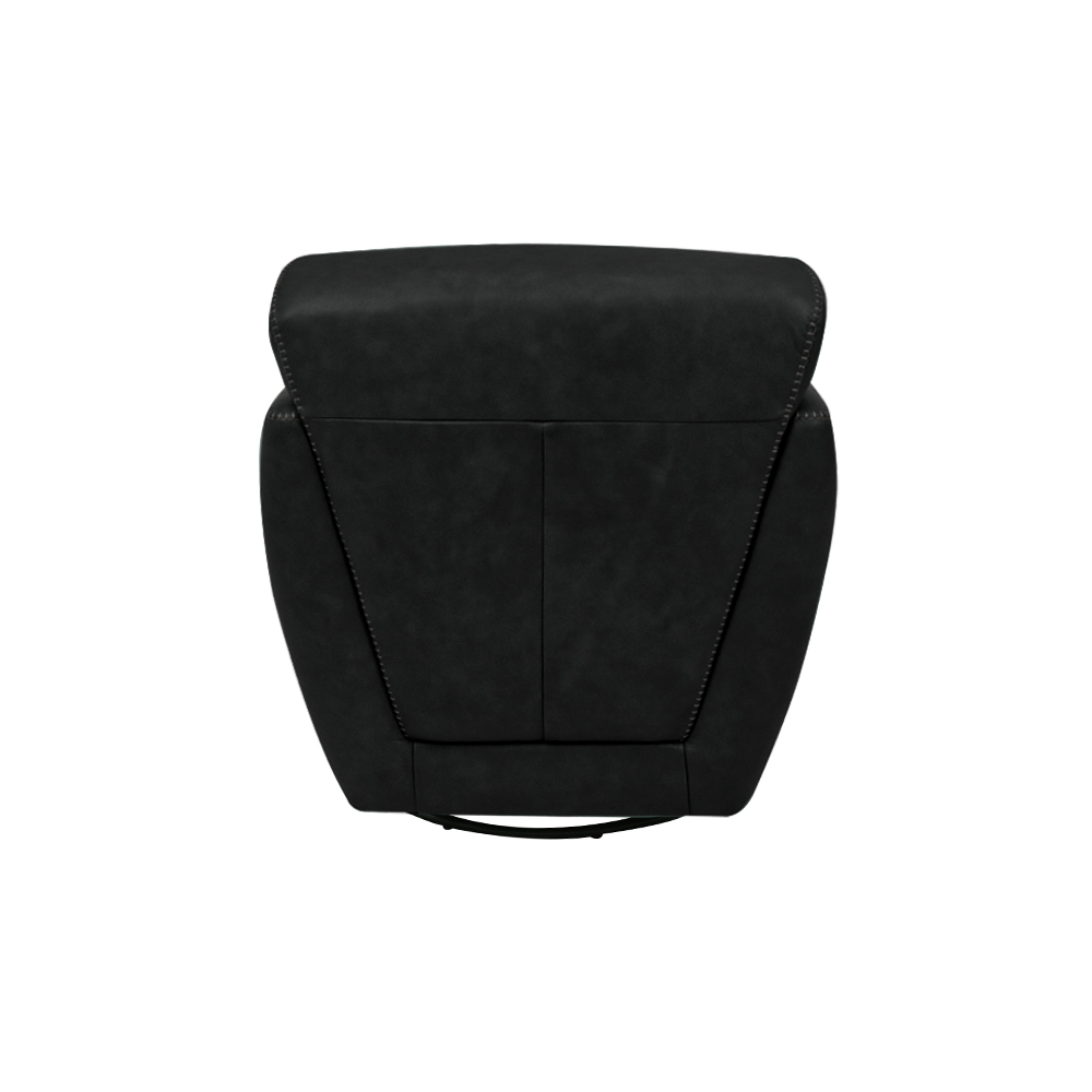 Kit 2 Poltronas Decorativas Valentina Sala de Estar Giratória Couro Preto Manchado G40 - Gran Belo