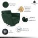 Kit 2 Poltronas Decorativas Valentina Sala de Estar Giratória Couro Verde Brilho G40 - Gran Belo