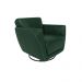 Kit 2 Poltronas Decorativas Valentina Sala de Estar Giratória Couro Verde Brilho G40 - Gran Belo